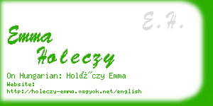 emma holeczy business card